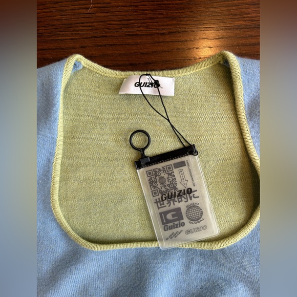 NWT DANIELLE GUIZIO Blue Scoop Neck T-Shirt - Picture 7 of 8